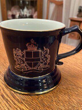 Vintage Royal London Gentleman's Gifts Cobalt Blue Porcelain Shaving Mug 12 oz.